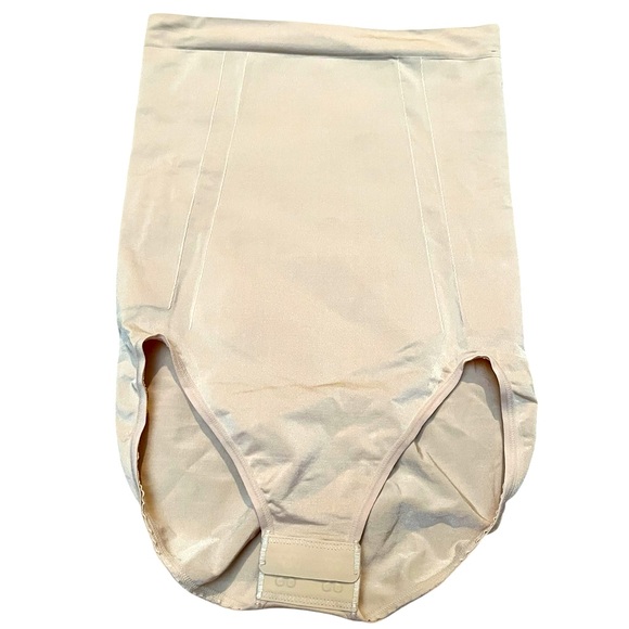 Spanx size medium shapewear high waisted girdle slimming nude color EUC - Picture 1 of 7